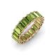 4 - Victoria 5x3 mm Emerald Cut Peridot Eternity Band 