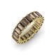 4 - Victoria 5x3 mm Emerald Cut Smoky Quartz Eternity Band 
