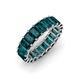 4 - Victoria 5x3 mm Emerald Cut London Blue Topaz Eternity Band 