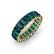 4 - Victoria 5x3 mm Emerald Cut London Blue Topaz Eternity Band 