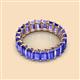 3 - Victoria 5x3 mm Emerald Cut Tanzanite Eternity Band 