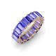 4 - Victoria 5x3 mm Emerald Cut Tanzanite Eternity Band 
