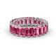 1 - Victoria 5x3 mm Emerald Cut Pink Tourmaline Eternity Band 