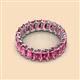 3 - Victoria 5x3 mm Emerald Cut Pink Tourmaline Eternity Band 
