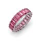 4 - Victoria 5x3 mm Emerald Cut Pink Tourmaline Eternity Band 