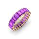 4 - Victoria 5x3 mm Emerald Cut Amethyst Eternity Band 