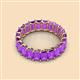 3 - Victoria 5x3 mm Emerald Cut Amethyst Eternity Band 