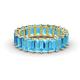 1 - Victoria 5x3 mm Emerald Cut Blue Topaz Eternity Band 
