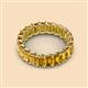 3 - Victoria 5x3 mm Emerald Cut Citrine Eternity Band 