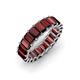 4 - Victoria 5x3 mm Emerald Cut Red Garnet Eternity Band 