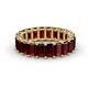 1 - Victoria 5x3 mm Emerald Cut Red Garnet Eternity Band 
