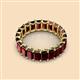 3 - Victoria 5x3 mm Emerald Cut Red Garnet Eternity Band 