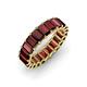 4 - Victoria 5x3 mm Emerald Cut Red Garnet Eternity Band 