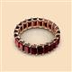 3 - Victoria 5x3 mm Emerald Cut Red Garnet Eternity Band 