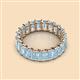 3 - Victoria 5x3 mm Emerald Cut Aquamarine Eternity Band 