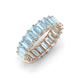 4 - Victoria 5x3 mm Emerald Cut Aquamarine Eternity Band 