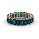 1 - Victoria 5x3 mm Emerald Cut London Blue Topaz Eternity Band 