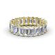 1 - Victoria 5x3 mm Emerald Cut Lab Grown Diamond Eternity Band 