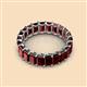 3 - Victoria 5x3 mm Emerald Cut Red Garnet Eternity Band 