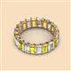2 - Victoria 5x3 mm Emerald Cut Yellow Sapphire and Diamond Eternity Band 