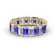 1 - Victoria 5x3 mm Emerald Cut Tanzanite and Diamond Eternity Band 