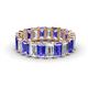 1 - Victoria 5x3 mm Emerald Cut Tanzanite and Diamond Eternity Band 