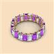 2 - Victoria 5x3 mm Emerald Cut Amethyst and Diamond Eternity Band 
