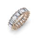 4 - Victoria 5x3 mm Emerald Cut Lab Grown Diamond Eternity Band 