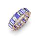 3 - Victoria 5x3 mm Emerald Cut Tanzanite and Diamond Eternity Band 
