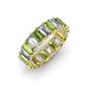 3 - Victoria 5x3 mm Emerald Cut Peridot and Diamond Eternity Band 