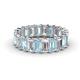 1 - Victoria 5x3 mm Emerald Cut Aquamarine and Diamond Eternity Band 
