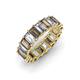 3 - Victoria 5x3 mm Emerald Cut Smoky Quartz and Diamond Eternity Band 