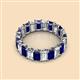 2 - Victoria 5x3 mm Emerald Cut Blue Sapphire and Diamond Eternity Band 