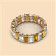 2 - Victoria 5x3 mm Emerald Cut Citrine and Diamond Eternity Band 