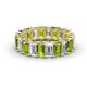 1 - Victoria 5x3 mm Emerald Cut Peridot and Diamond Eternity Band 