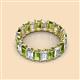 2 - Victoria 5x3 mm Emerald Cut Peridot and Diamond Eternity Band 