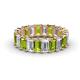 1 - Victoria 5x3 mm Emerald Cut Peridot and Diamond Eternity Band 