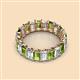 2 - Victoria 5x3 mm Emerald Cut Peridot and Diamond Eternity Band 