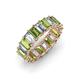 3 - Victoria 5x3 mm Emerald Cut Peridot and Diamond Eternity Band 