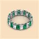 2 - Victoria 5x3 mm Emerald Cut Emerald and Diamond Eternity Band 