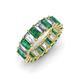 3 - Victoria 5x3 mm Emerald Cut Emerald and Diamond Eternity Band 