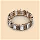 2 - Victoria 5x3 mm Emerald Cut Smoky Quartz and Diamond Eternity Band 