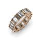 3 - Victoria 5x3 mm Emerald Cut Smoky Quartz and Diamond Eternity Band 