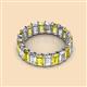 2 - Victoria 5x3 mm Emerald Cut Yellow Sapphire and Diamond Eternity Band 