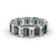 1 - Victoria 5x3 mm Emerald Cut Lab Diamond and Lab Created Alexandrite Eternity Band 