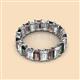 2 - Victoria 5x3 mm Emerald Cut Lab Diamond and Lab Created Alexandrite Eternity Band 
