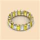 2 - Victoria 5x3 mm Emerald Cut Yellow Sapphire and Diamond Eternity Band 