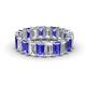 1 - Victoria 5x3 mm Emerald Cut Tanzanite and Diamond Eternity Band 