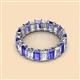 2 - Victoria 5x3 mm Emerald Cut Tanzanite and Diamond Eternity Band 