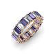 3 - Victoria 5x3 mm Emerald Cut Iolite and Diamond Eternity Band 
